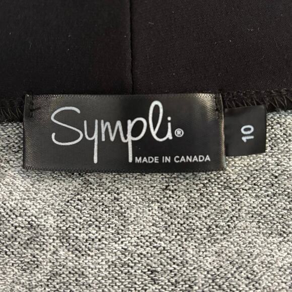 Sympli Size 10 Knit Tunic Top Button Front Polka Dot Print Lagenlook Pockets - Picture 3 of 5